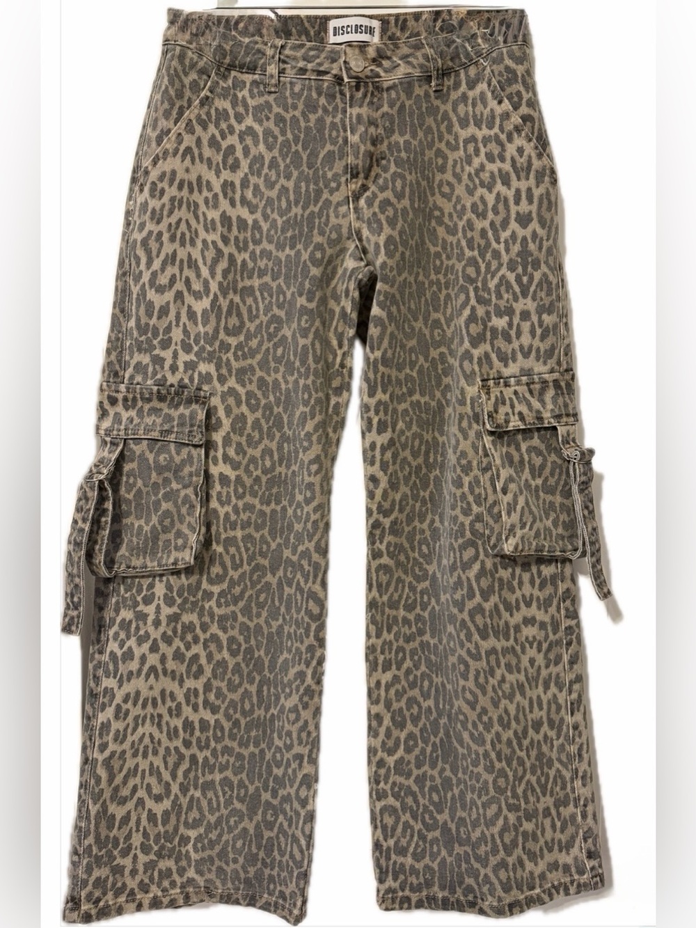 Disclosure Juniors Wide Leg Leopard Print Pants size 9/29 NWOT